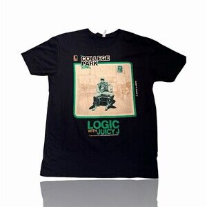 Logic The College Park Tour T-Shirt Mens L Black Graphic Juicy J Dates
